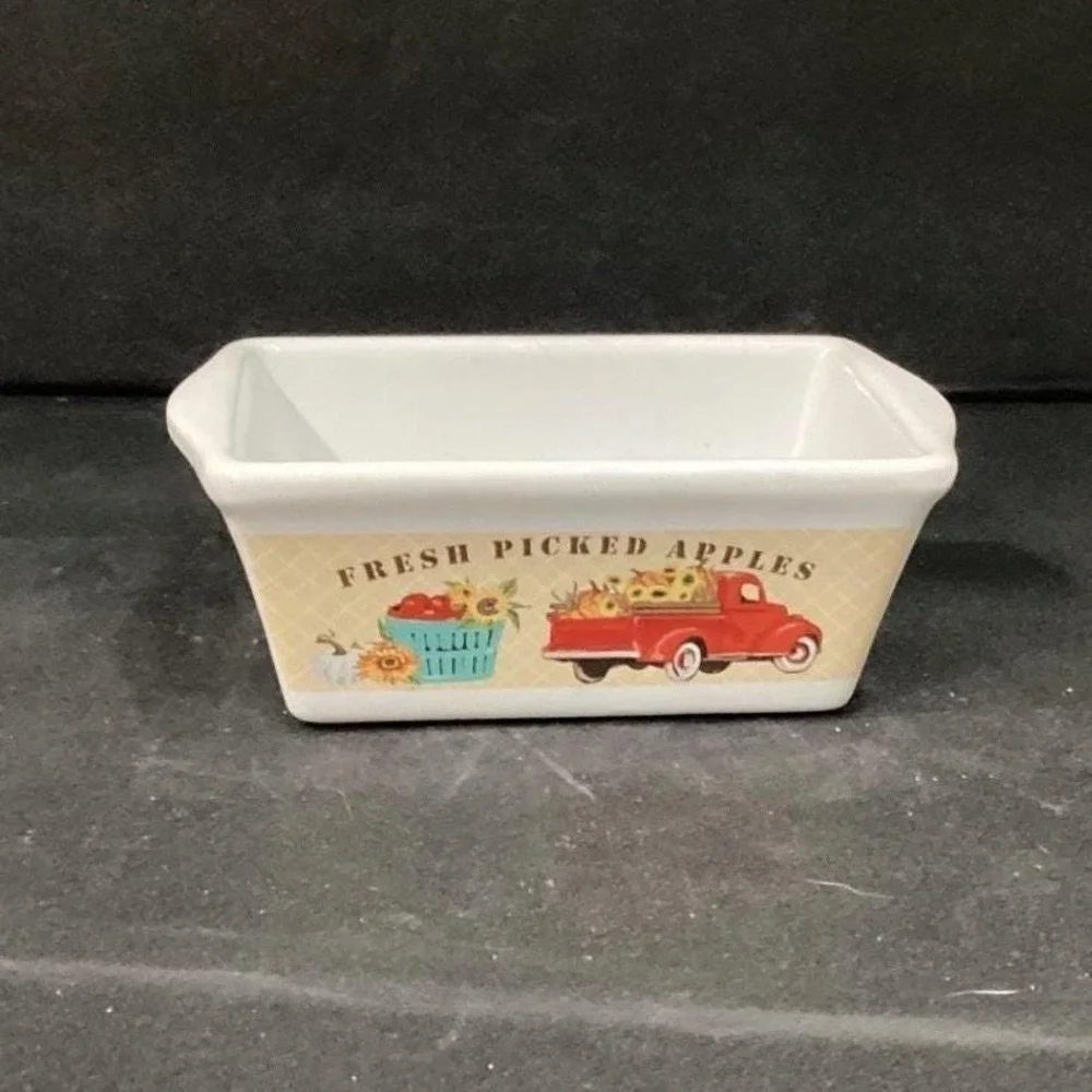 Royal Norfolk Small Loaf Pan, Vintage Farm Picked Apples‎ Design, Bakeware